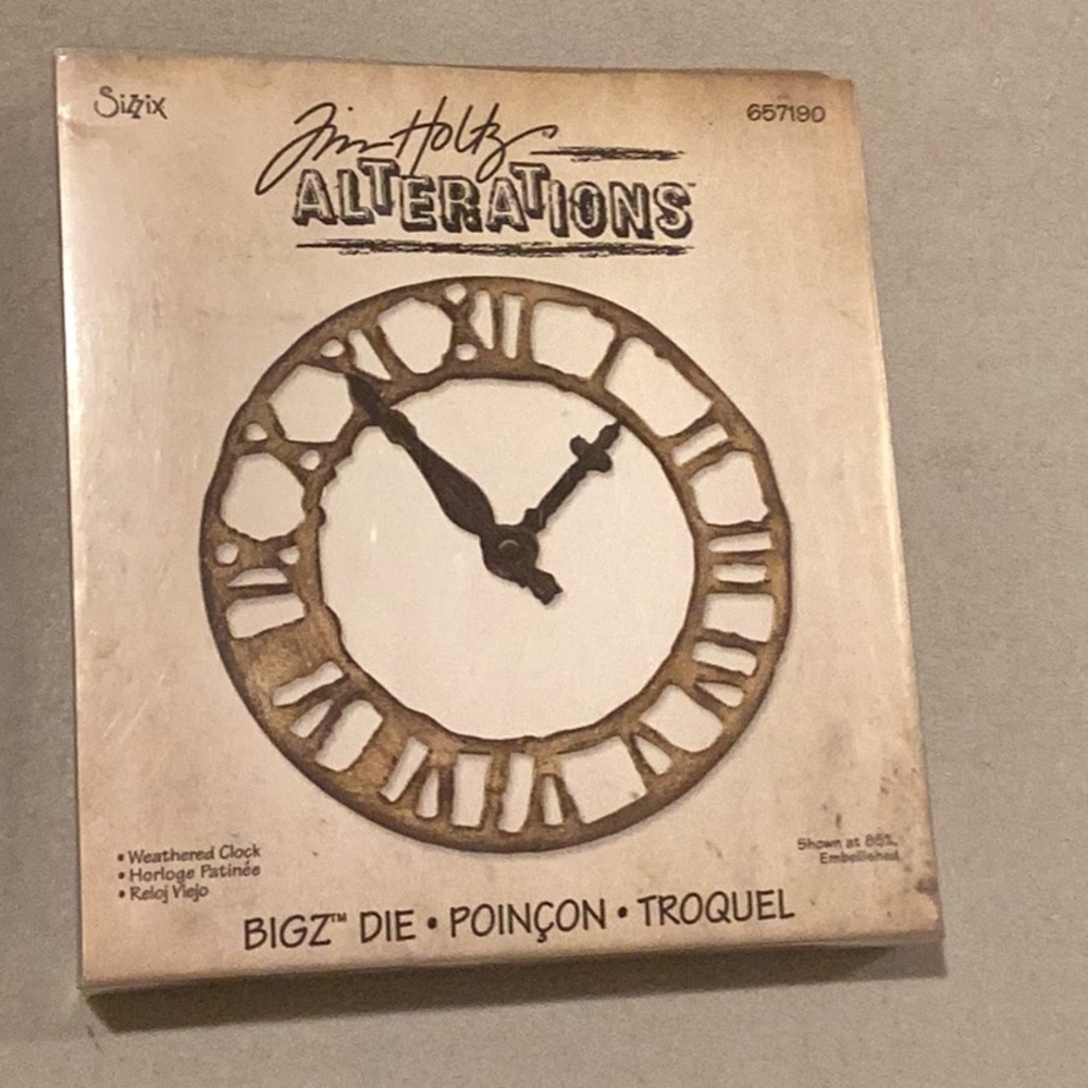 Tim Holtz Weathered Clock Die